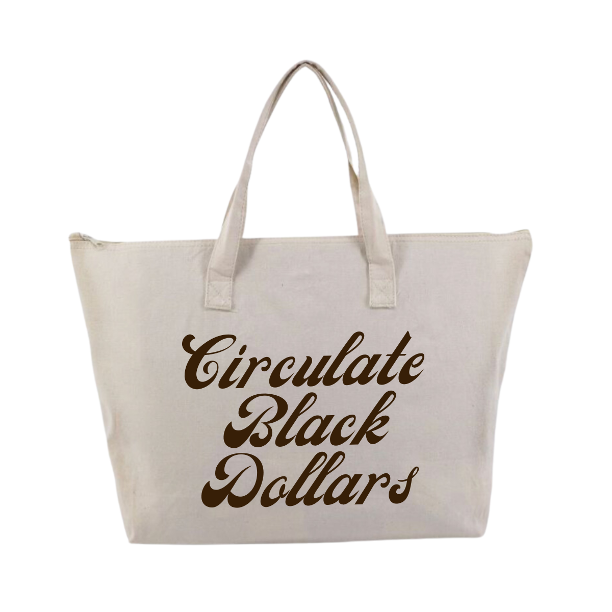 Circulate Black Dollars Tote Bag