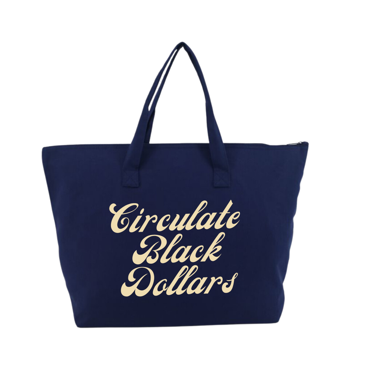 Circulate Black Dollars Tote Bag